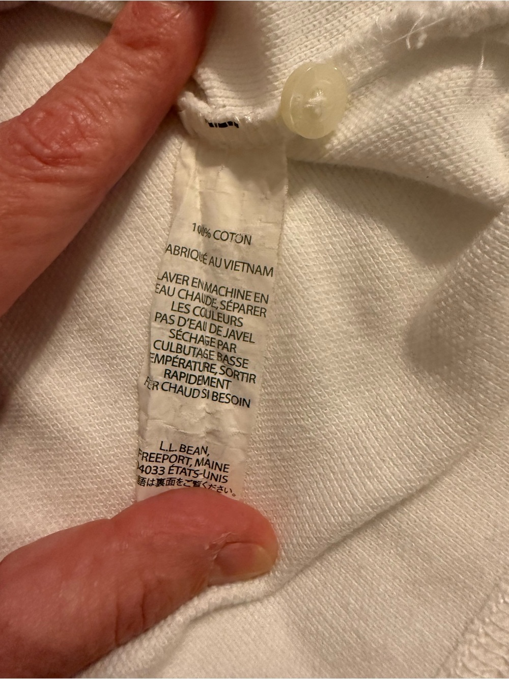 L.L. Bean Women’s White Short-Sleeve Polo - Picture 4 of 6